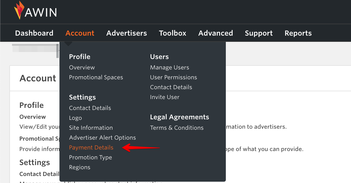 How do I update my payment details?